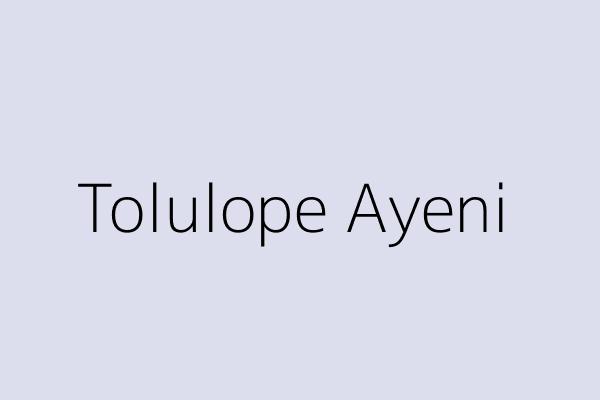 Tolulope Ayeni